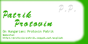 patrik protovin business card